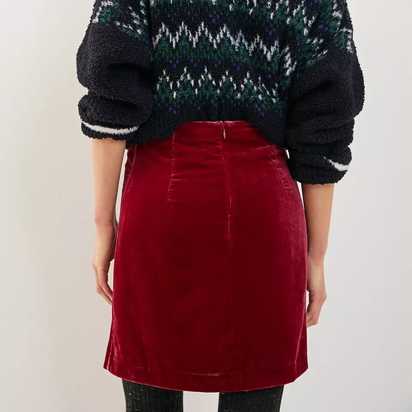 Anthropologie Monroe Velvet Mini Skirt - Picture 4 of 4